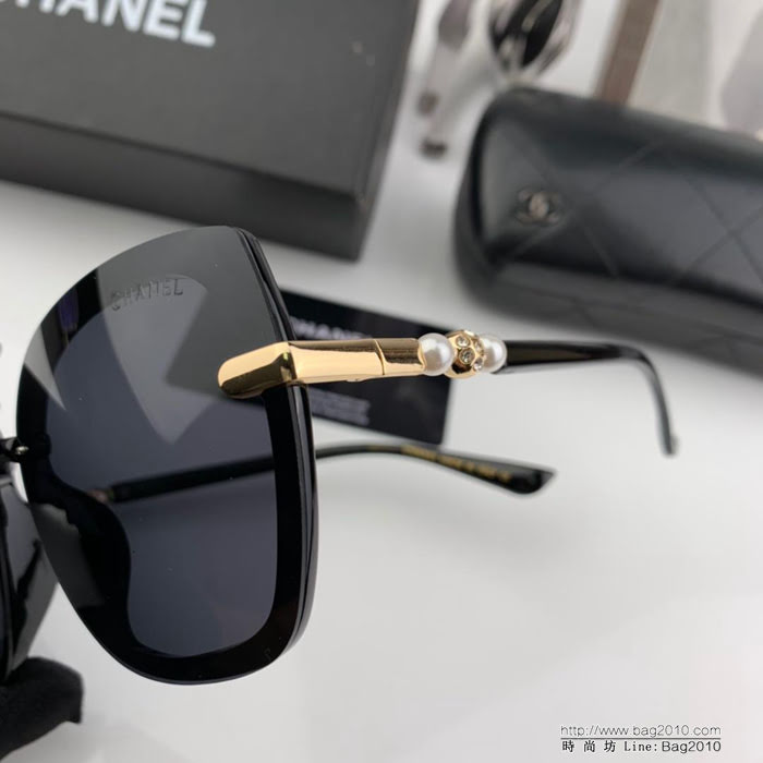 CHANEL香奈兒 2019新款 專櫃同款 寶麗來樹脂偏光鏡片 時尚百搭 女款太陽鏡 3338  lly1620